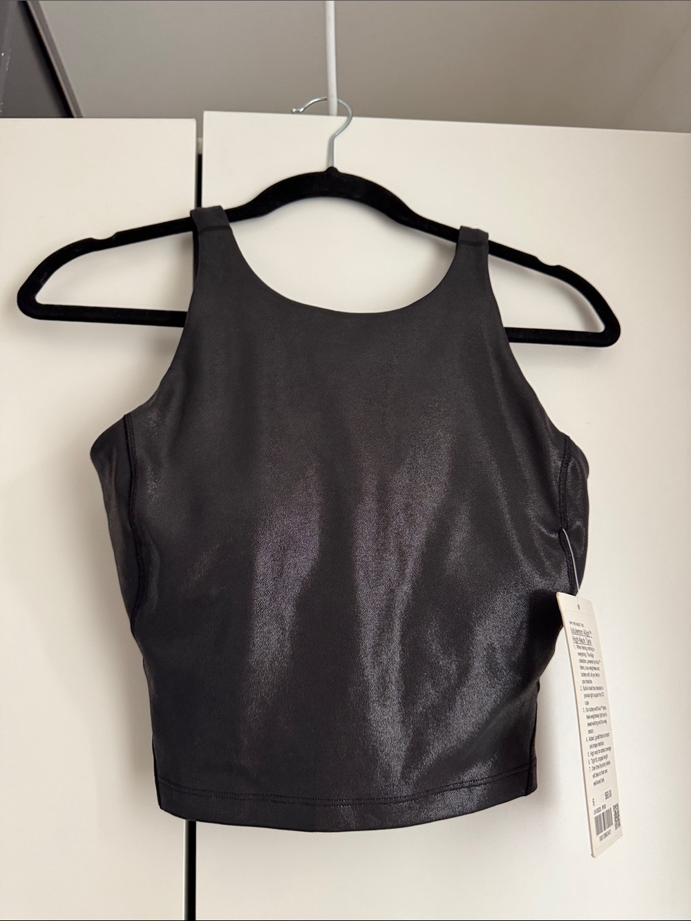 lululemon Align High-Neck Tank Top size 6 Radiate Foil Print Black